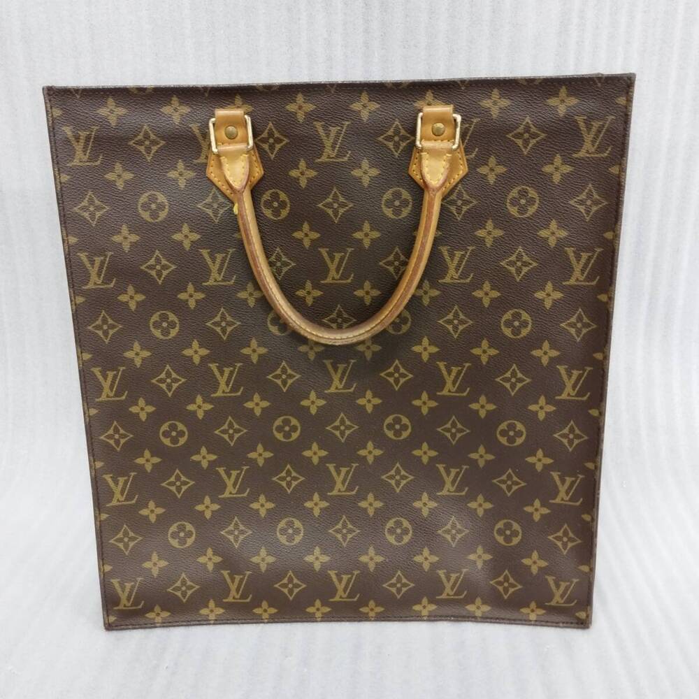 Louis Vuitton Sac Plat Handbag Monogram Canvas